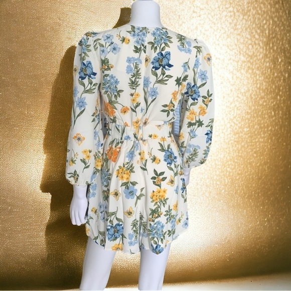 Sugar Lips Butterflies Spring Floral Romper - Picture 5 of 9